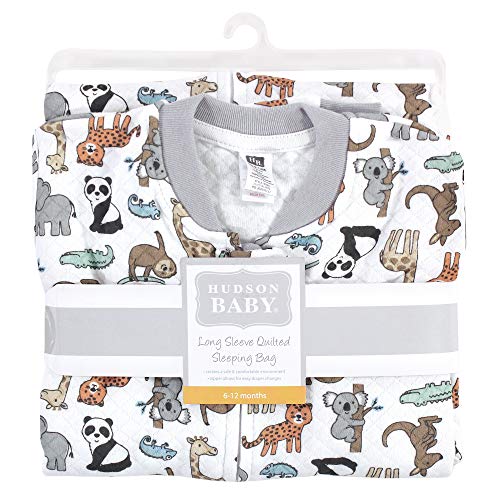 Image of Hudson Baby Unisex Baby Premium Quilted Long Sleeve Sleeping Bag and Wearable Blanket
