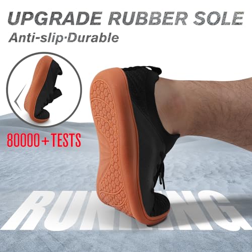 Image of relxfeet Men's Barefoot Shoes Minimalist Cross-Trainer Shoes Wide Toe Walking Shoes Zero Drop Sole Trail Running Sneakers