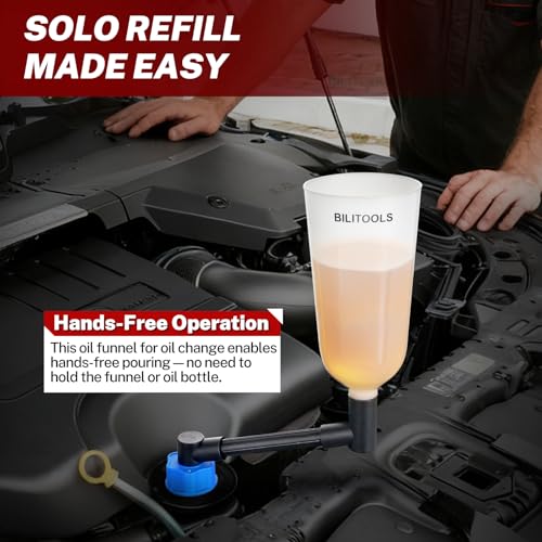 Image of BILITOOLS Engine Oil Funnel Kit, Master Oil Filling Tool Kit for Oil Change