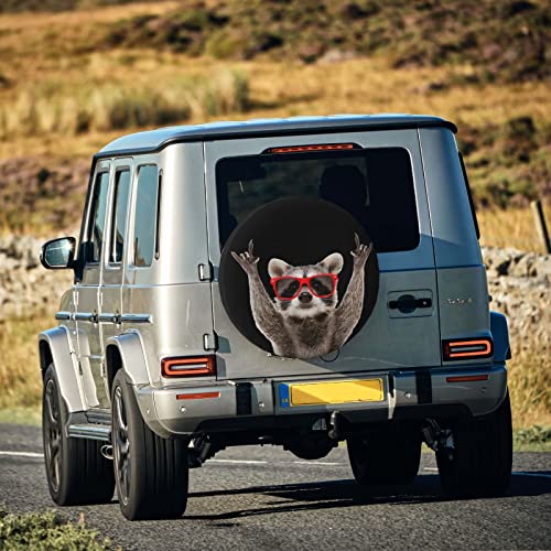 Spare Tire Cover Raccoon Wheel Tire Cover Waterproof Sun Protection Universal Fit for Trailers Rv SUV Truck Camper Travel 15 Inch - Image 5