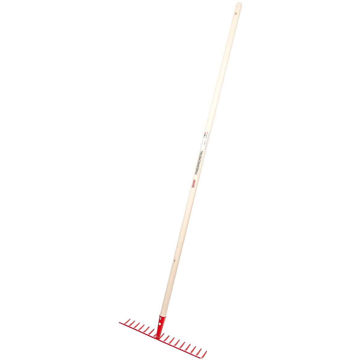 SHW-FIRE Set: 16 Zinken Gartenrechen und 40 cm breitem Straßenbesen | Für Garten- & Reinigungsarbeiten | Zum Vorbereiten von Beeten, Rechen & Säubern von Wegen und Flächen | Made in Germany