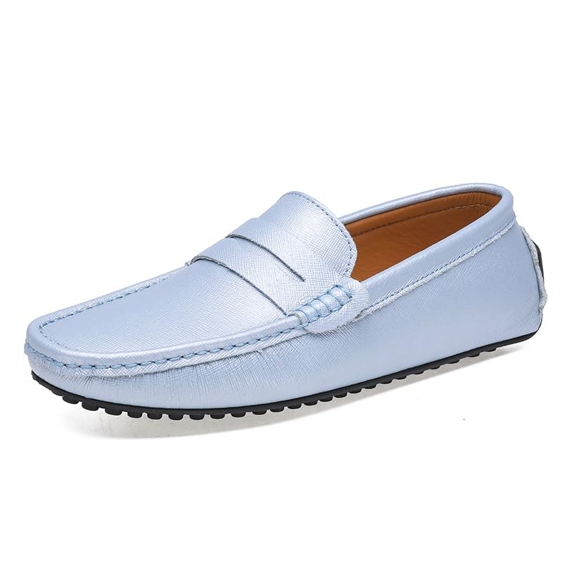 Men's Loafers Shoes Genuine Leather Stitching Details Penny Driving Loafer Flat Heel Lightweight Comfortable Fashion Slip-on
