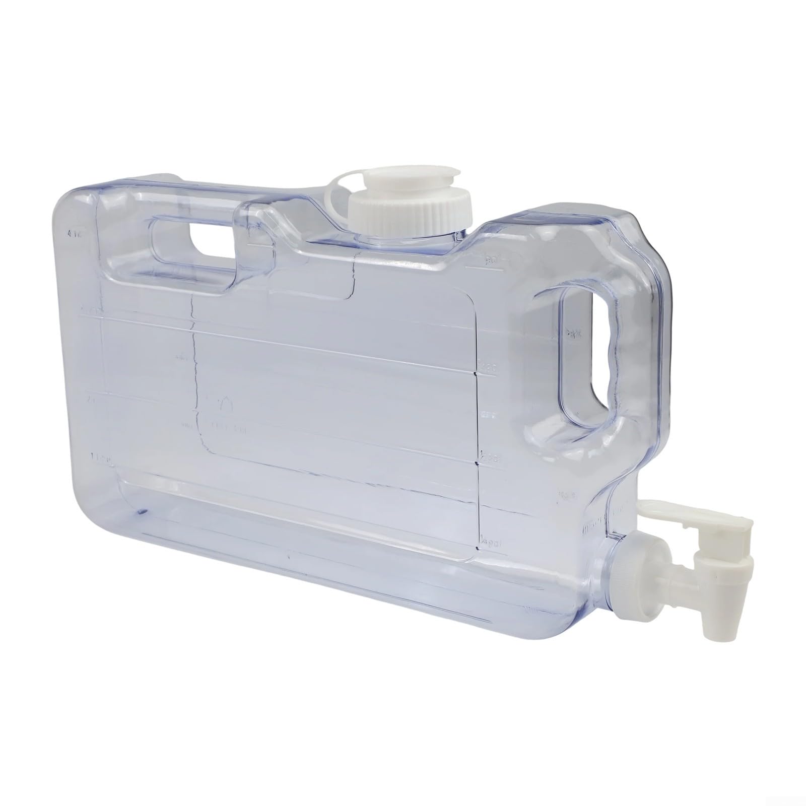 Dispensador de agua potable de plástico, 3-7,5 L, reutilizable con grifo para frigorífico, azul transparente (4L)