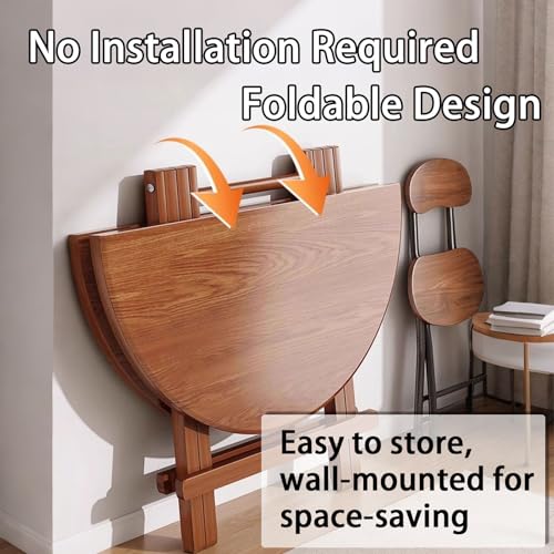 Table ronde pliable bois 70 cm : la solution idéale pour petits balcons - 6