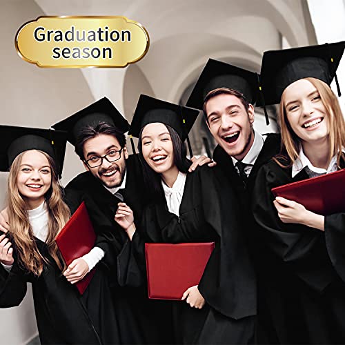 KEELYY Bachelor Hut Unisex Doktorhut Graduation Cap Verstellbar Bachelor Abschluss Hut für Abschlussfeiern vom Studium, Universität, Hochschule, Abitur - Absolventenhut in Schwarz