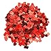 Jeanoko Sprinkle Sequins 3000Pcs Confetti Heartâ€‘Shaped for Gift Packaging Party Supplies Card Making Dinner Table(red)