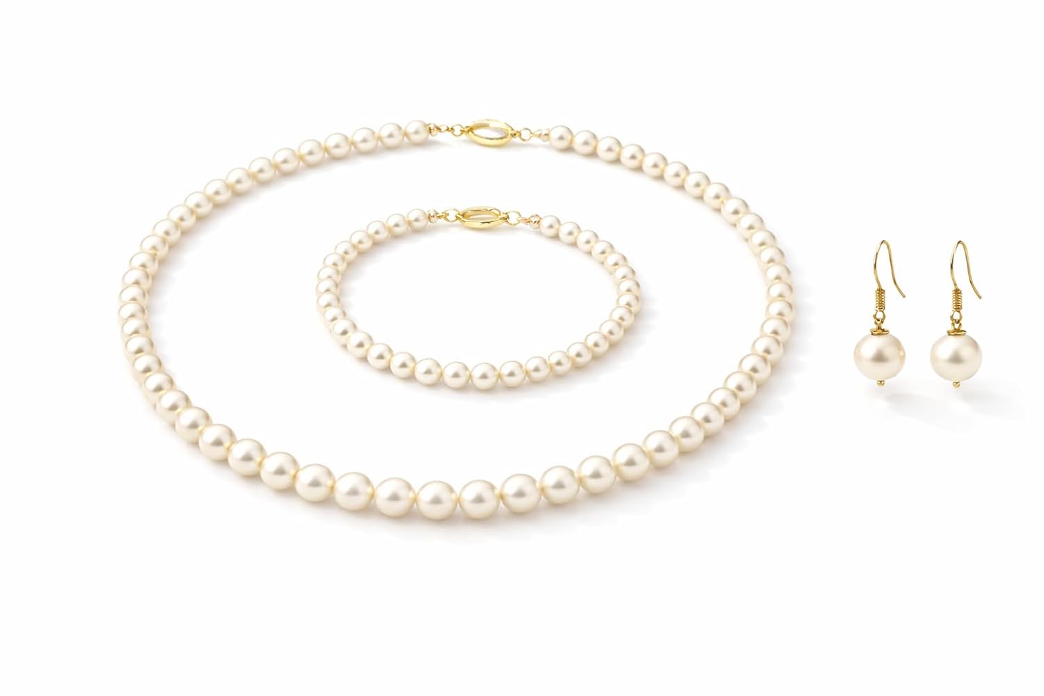 KINKARA Premium 8mm Pearl Necklace Set with Bracelet and Earrings | Stylish Wedding Jewelry for Women. - Review, Price and Buying Guide