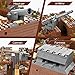 WW2 Military Trench Fortress Building Set（1350 pcs）Military Bunker Model Kit with Medical Room, Armory, Anti-Aircraft Gun&Ground Fortress for Adults&Kids, STEM Creative Play, Combat Display Collection