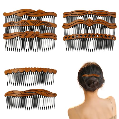 Französischer Haarkamm – 8 Stück Haarspangen für Frauen, französischer Kamm, französische Seitenkämme, Haarkamm für Frauen, Retro-Kunststoff, französische Haarspangen für Braut, Hochzeit, Party