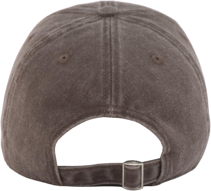 Image of Vintage Washed Cotton Baseball Caps Men Women Adjustable Unstructured Low Profile Dad Hat