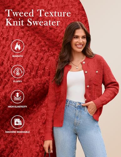 Image of GRACE KARIN Women's Fall Cardigan Sweaters Button Knit Jackets