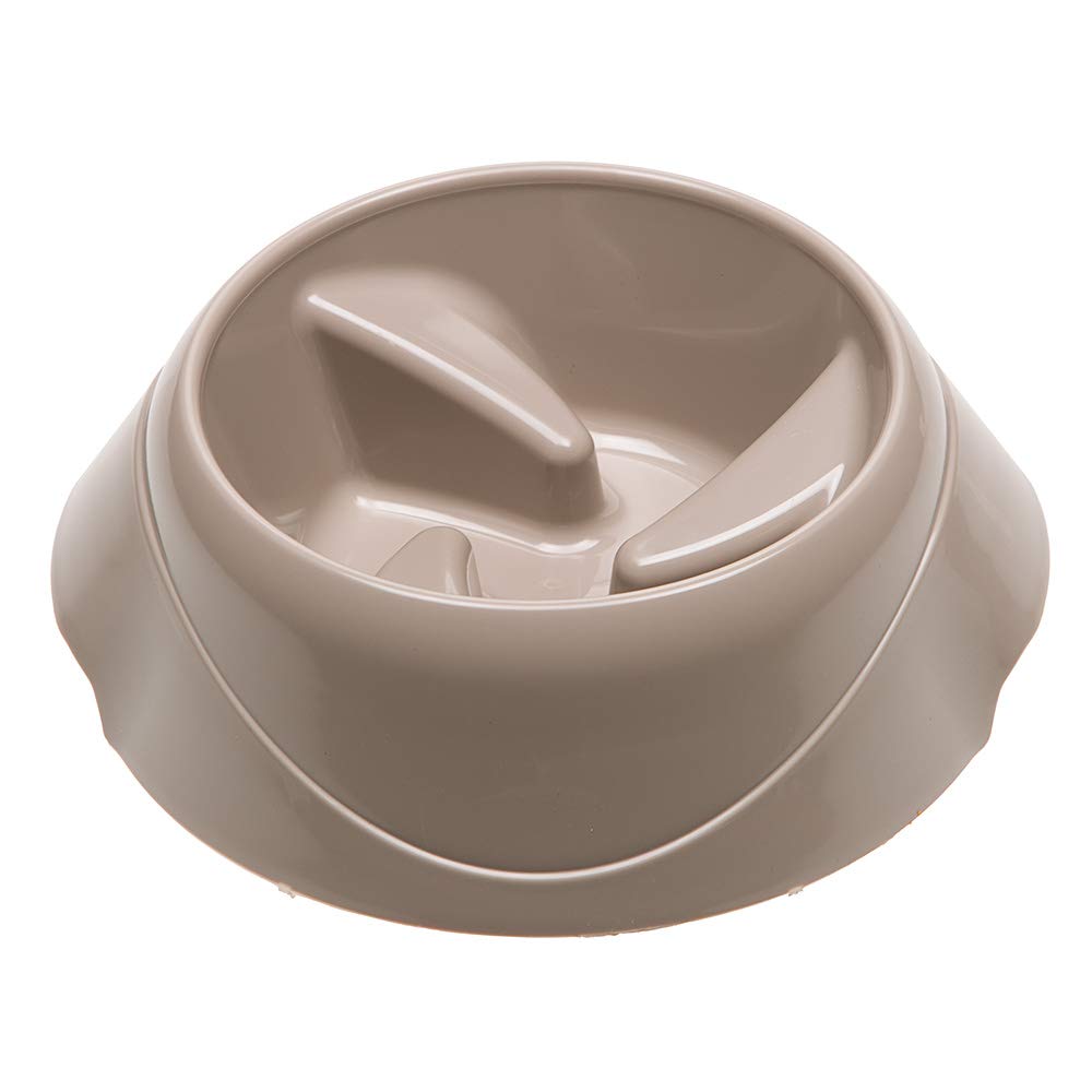 Ferplast Comedero Antivoracidad Para Perros De Talla Grande Magnus Slow Large, 1.5 Litros, Plástico Antideslizante, L, Beige