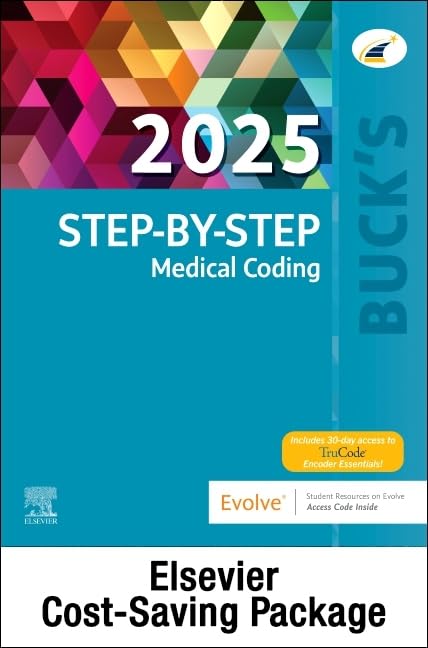Buck's 2025 Step-by-Step Textbook, Buck's 2025 Step-by-Step Workbook, and Buck's 2025 Medical Coding Online