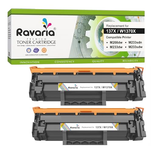 Image of 137X / W1370X Compatible Toner Cartridge for HP Laser Printer M208dw M233dw M233sdn M233sdw (137X / W1370X Toner Pack of 2)