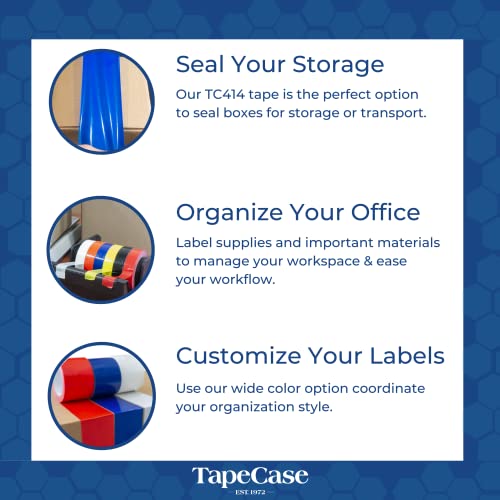 Image of TapeCase TC414 0.375 inch X 72YD Black - UPVC, Black Bag Sealing Tape, 3 /8 inch Wide, 72 yd. Length, Black (1 ROLL)
