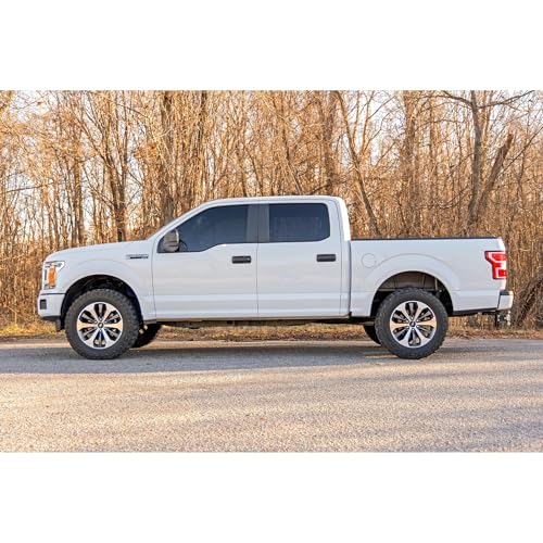Image of Rough Country Rear Wheel Well Liners for Ford F-150 (2015-2020) - Heavy-Duty Rear Fender Liners for Mud & Debris Protection, Made in USA