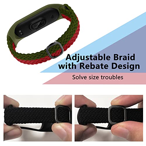 ToVioc Nylon Watch Strap for Xiaomi Mi Band 7/6/5/4/3 Strap Adjustable Elastic Breathable Sport Watch Band for Xiaomi Smart Band 7/6/5/4/3 - Image 4