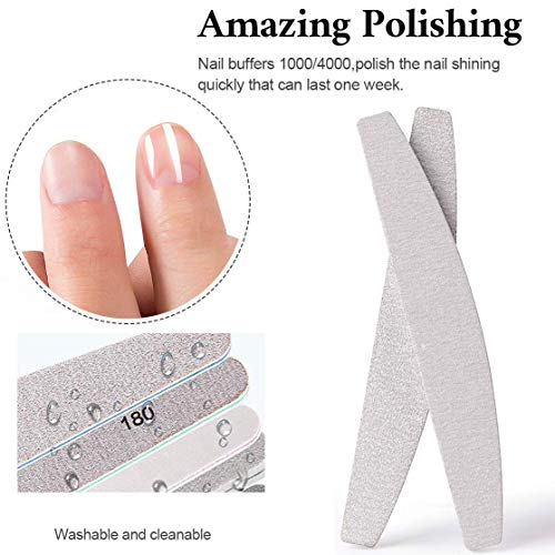 15 Stück Nagelfeilen 100/180, Nagelfeilen Doppelseitige, Doppelseitige Einweg Nagelfeile, Nagelfeilen für Gelnägel… – Bild 5