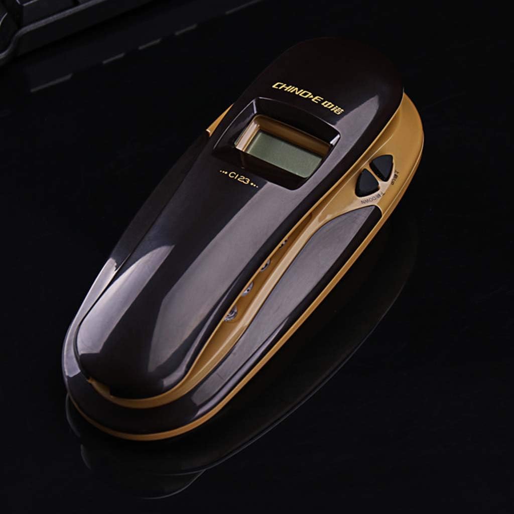 Qdid Wall-Mounted Telephone/Corded Phones/Caller ID/Free Battery/Wall and Table Double Use (Color : Coffee)