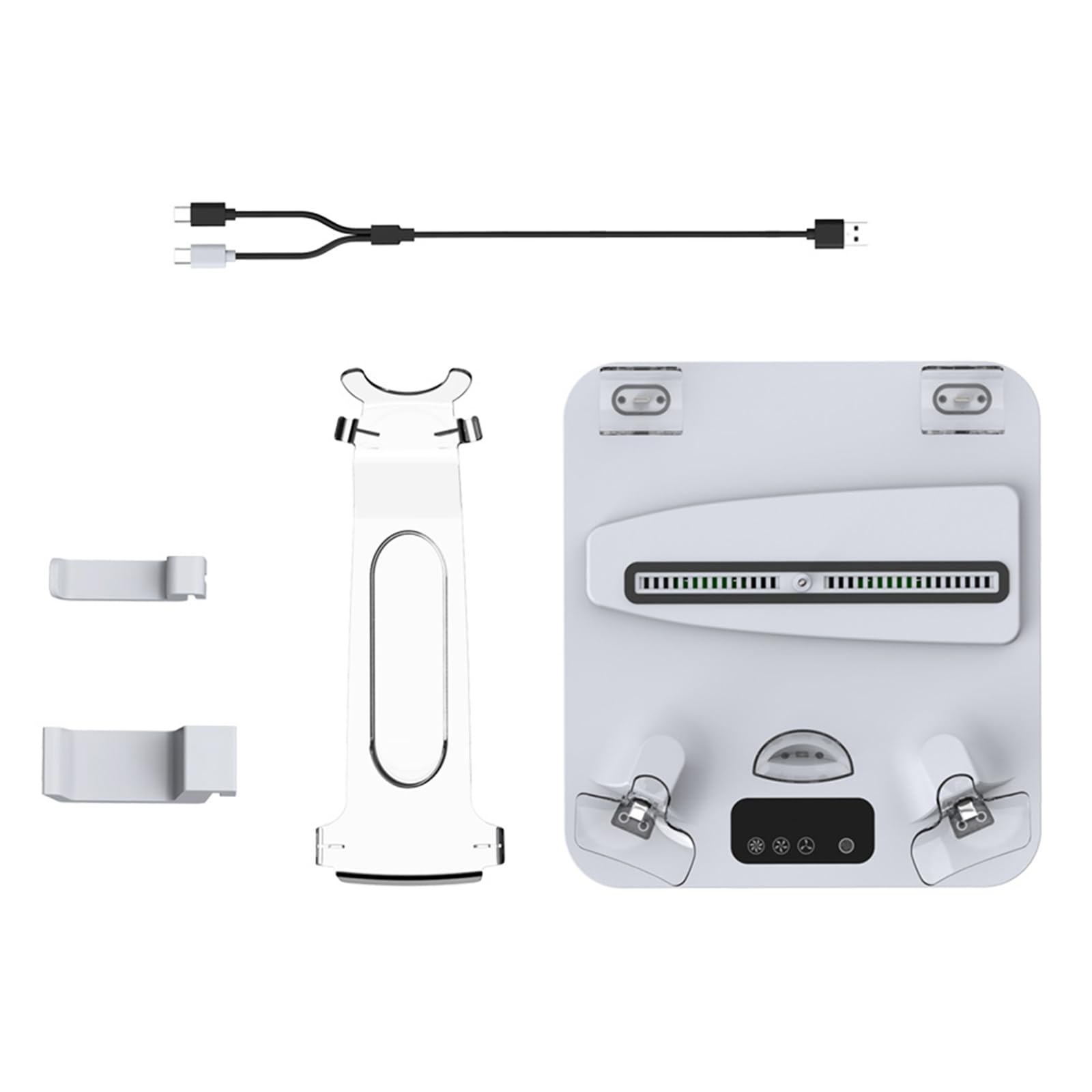 Newwyt Controlador de Juego Estación de Carga Casco multifunción Soporte de Almacenamiento para PS VR2 Base de refroidissement poignée chargeur ABS
