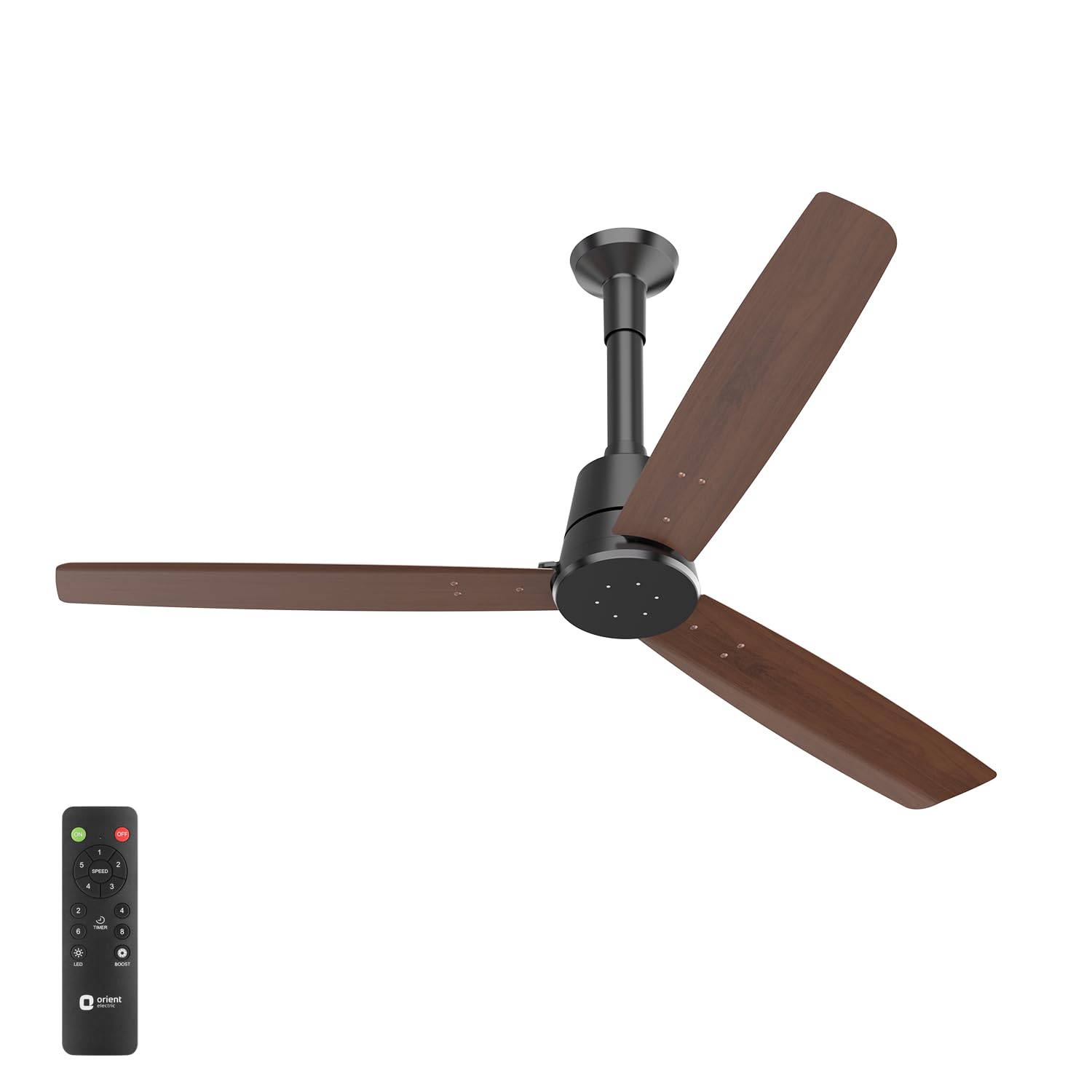 Orient Electric Newly Launched 1200 mm Proton BLDC | BLDC energy saving ceiling fan with Remote |BEE 5-star rated | Saves up to 50% on electricity bills | 3 year warranty by Orient | Dark Teakwood