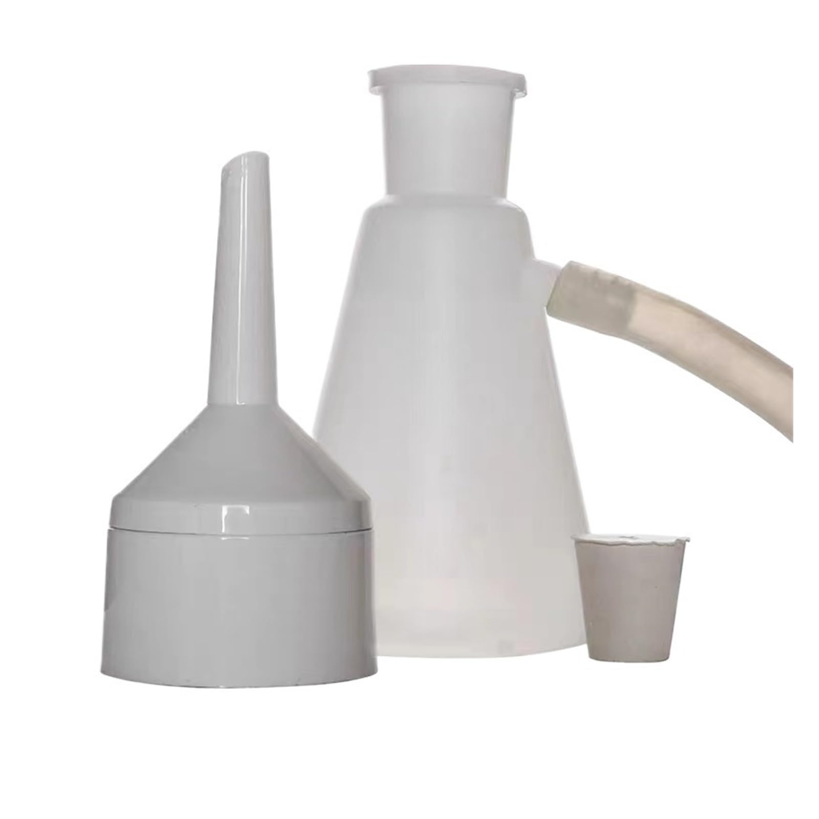 Kunststoff-Vakuum-Filtergerät, PP-Trichter, 90–160 mm, Kunststoff-Filterflasche, 250–2000 ml, Gummistopfen kann gestanzt werden + Silikon (Set B)