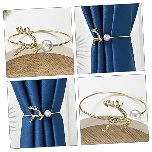 Clips de hebilla para cortinas PRETYZOOM con detalles de perlas de lujo 7