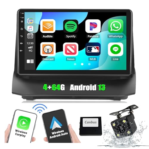 8-Core 5G-WiFi [4G+64G] Android 13 Voiture Radio avec Sat Nav pour Fiesta 2009 2010 2011 2012 2013 2014, Double DIN Voiture Radio avec Carplay Android Voiture, 9 Pouces Écran Bluetooth RDS / FM+Caméra