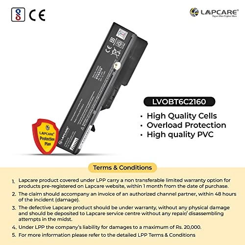 Lapcare Lenovo Ideapad G460 G560 Z560 Compatible Laptop Battery (Black) - Image 5