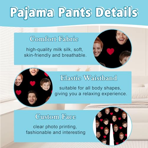 Custom Pajamas Pants With Photo For Men Women Personalized Funny Face Pjs Bottoms For Him Her Birthday Christmas Gift4