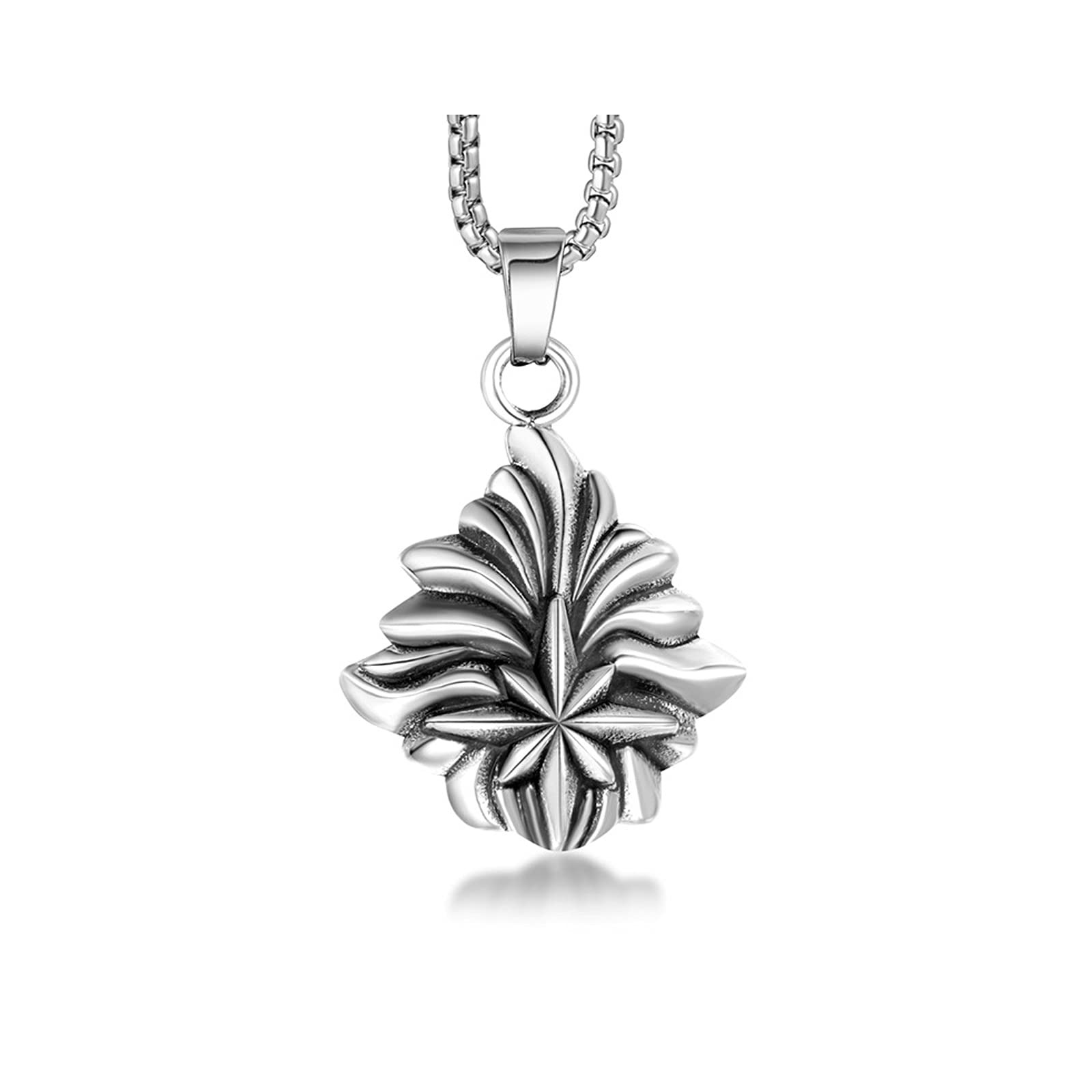 Collier chaîne de Chandail à Pendentif Fleur Vintage idéal pour vos tenues d'hiver