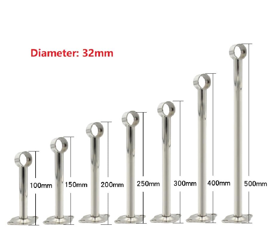 Lot De 2 Supports Muraux Tringle Penderie 32mm Diamètre - Acier Inoxydable Solide 120kg