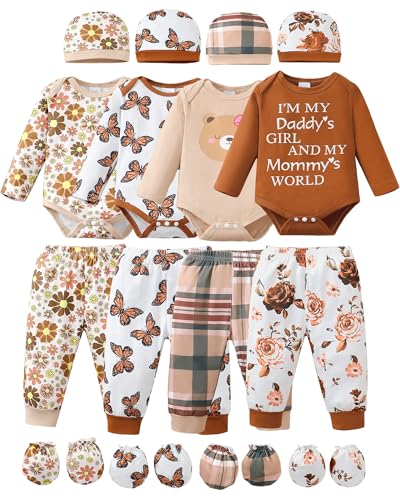 Image of NZRVAWS Newborn Baby Boy Girl Clothes Unisex Preemie Infant Must Have Pants Set Outfits 0-18 Months 20 Pcs Essentials Gift