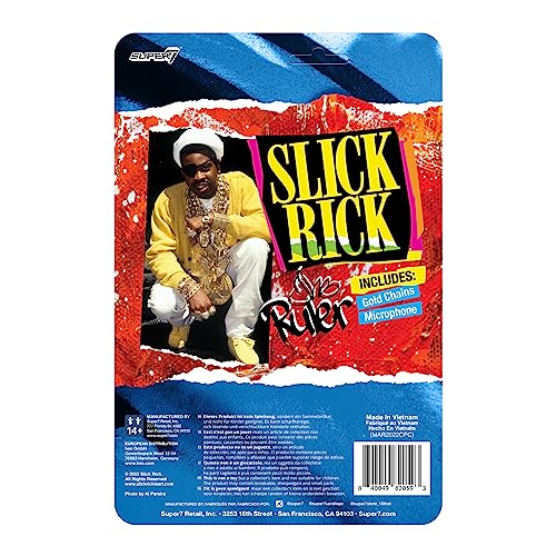 Super7 Slick Rick Reaction Figure, Slick Rick - Gold, 3.75" - Image 3