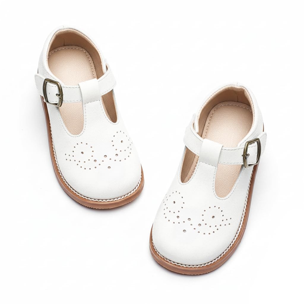 GINFIVE Toddler Girls Mary Jane School Oxford Dress Flat Shoes for Wedding