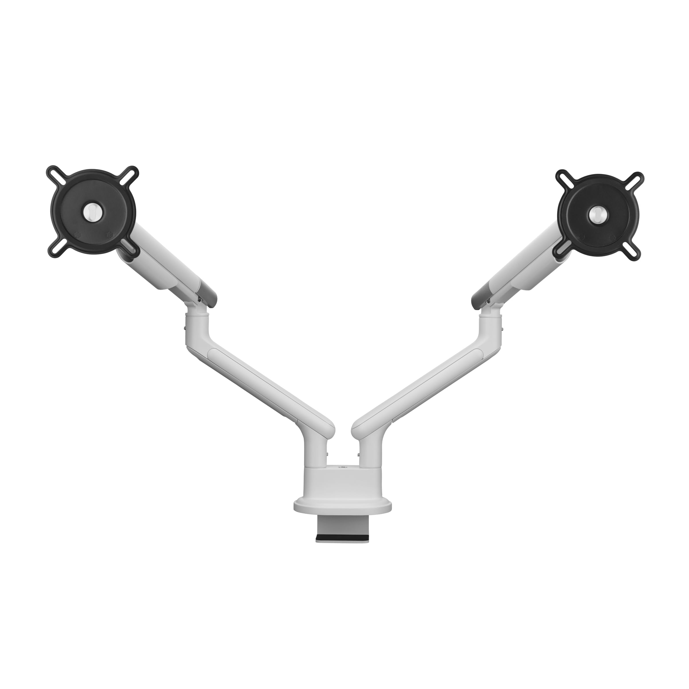 Braccio universale per Doppio monitor One for All - 13-35 pollici -VESA 75/100 mm -Regolazione dell'altezza- Inclinazione (80°), rotazione (180°) e rotazione (360°) -9kg per schermo -Bianco (DM7220)