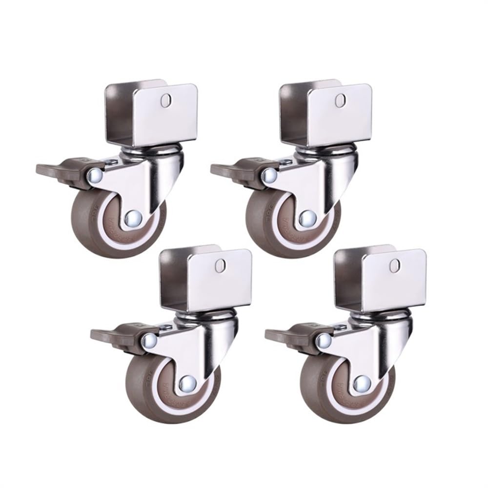Roulettes pivotantes en caoutchouc souple haute durabilité pour meubles 16mm