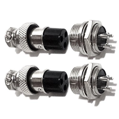 Conector CESS Aviation 3 pines 16mm 2 packs miniatura 1