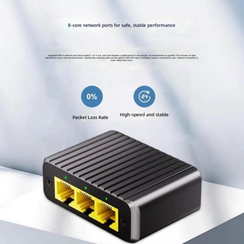 Cassa di alluminio dello scambiatore di Gigabit Ethernet di 3 porti per l'espansione domestica della rete