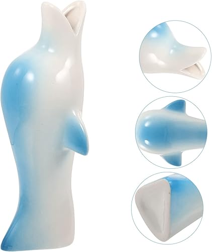 Miniatura 4 de PRETYZOOM Florero de cerámica, decoración de ornamento de mesa, estantería verde, centro de mesa, jarrón para plantas, jarrones, jarrones, arreglo