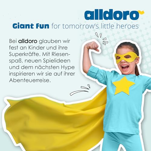alldoro 60232 Verkehrsampel für Kinder 80 cm, mit Licht & Sound, Ampelspielzeug mit befüllbarem Standfuß & 2 Modi, für drinnen & draußen