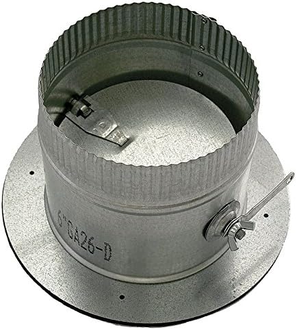 6" Round Take-Off Collar w/Damper, 26 ga.