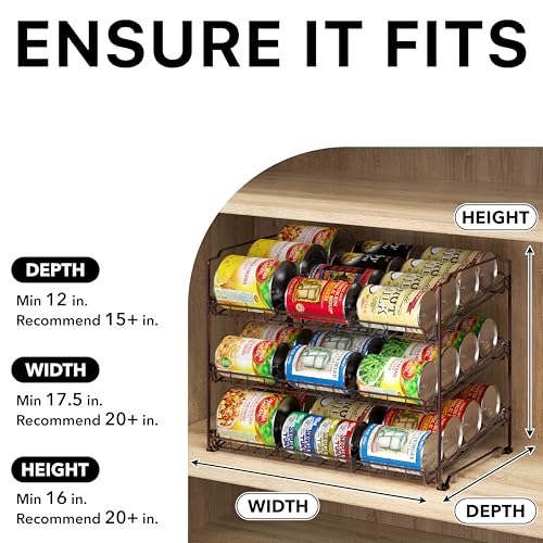 image for Simple Houseware Stackable Can Organizer Rack for Pantry/Cabinet – 1