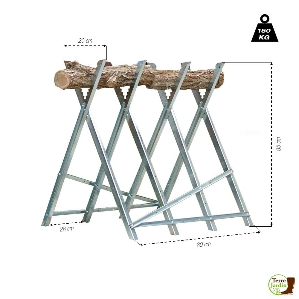 Chevalet de sciage pliable en acier