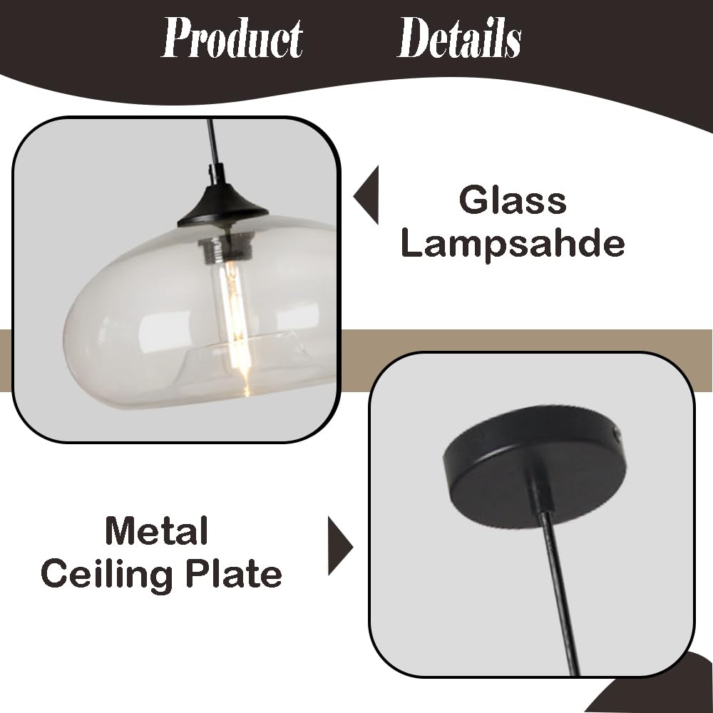 Lampadario a sospensione creativo con testa singola in vetro