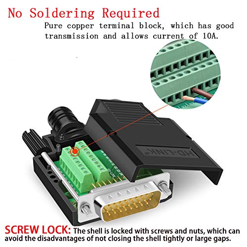 ANMBEST DB26 Solderfree Serial to 26 pin Terminal Thinner Male Adapter by ANMBEST - Image 2