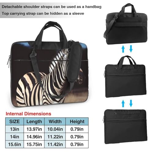 Bolso para laptop con diseño cebra unisex miniatura 3