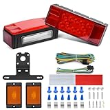 Nilight Rectangular Trailer Light Kit 2PCS Stop...