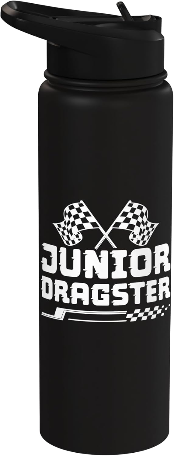 Drag Race Kids Junior Dragster Drag Racing Stainless Steel Insulated Water Bottle