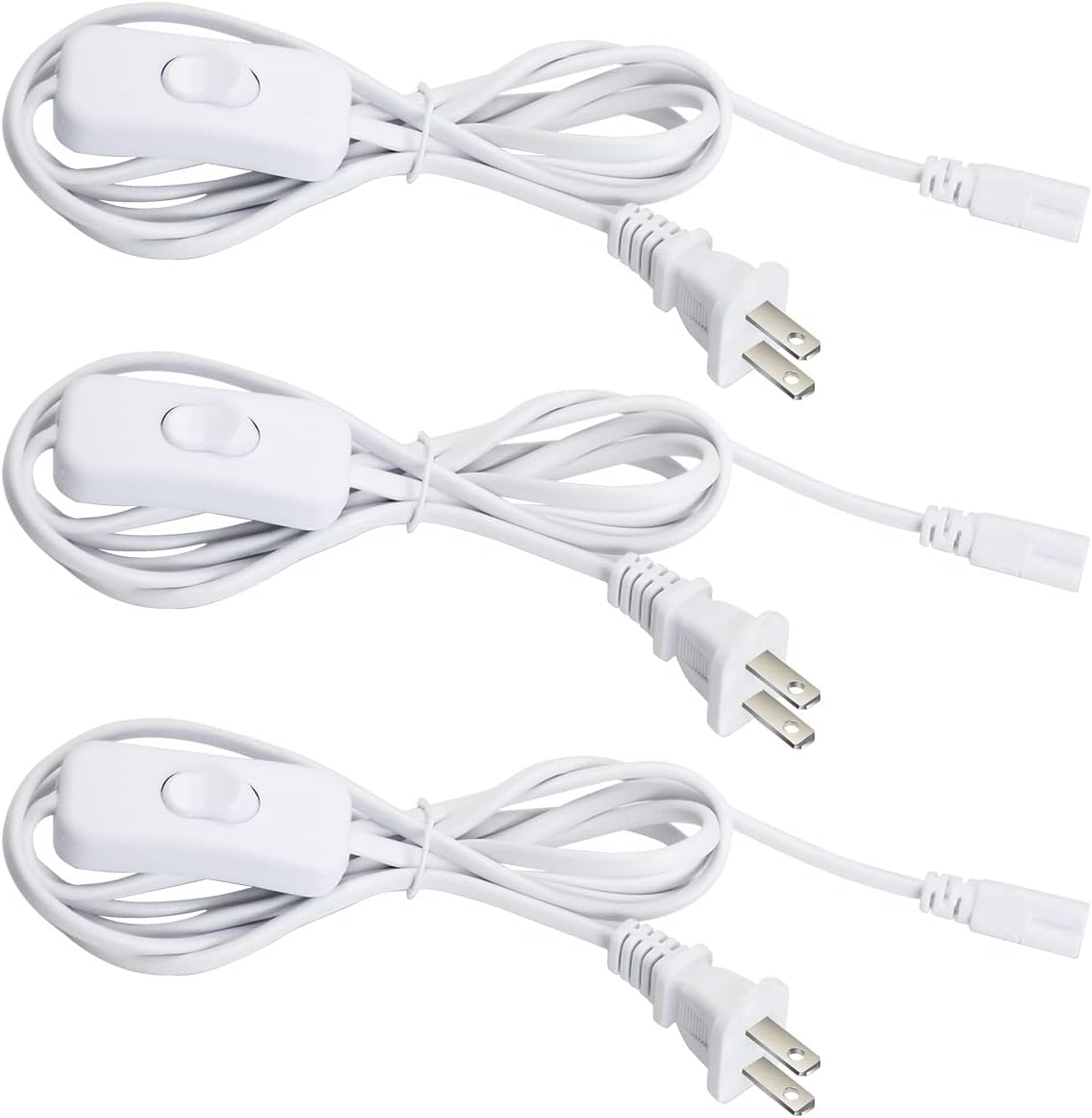 (3Pack) T5 T8 LED Tube Power Extension Cord with On/Off Switch, T5/T8